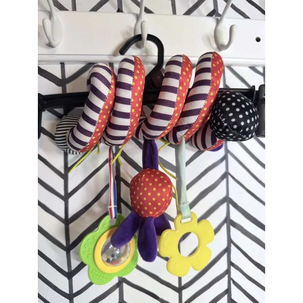 Mamas & Papas Multicolor Hanging Rattles Car Seat Wrap Hanger Baby Toy 6041